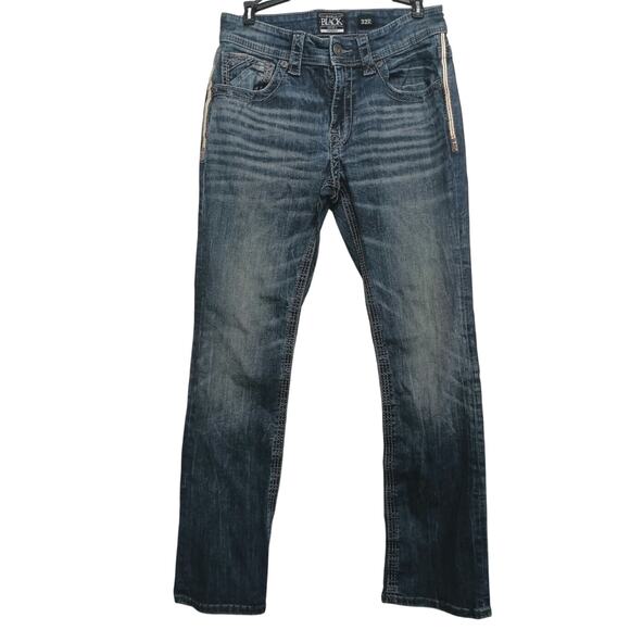 Buckle Other - Buckle BLACK, men's low-rise bootcut #3 jeans size 32 embroidery POCKET western,
